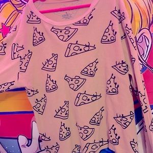 Long Sleeve Pink Pizza Shirt